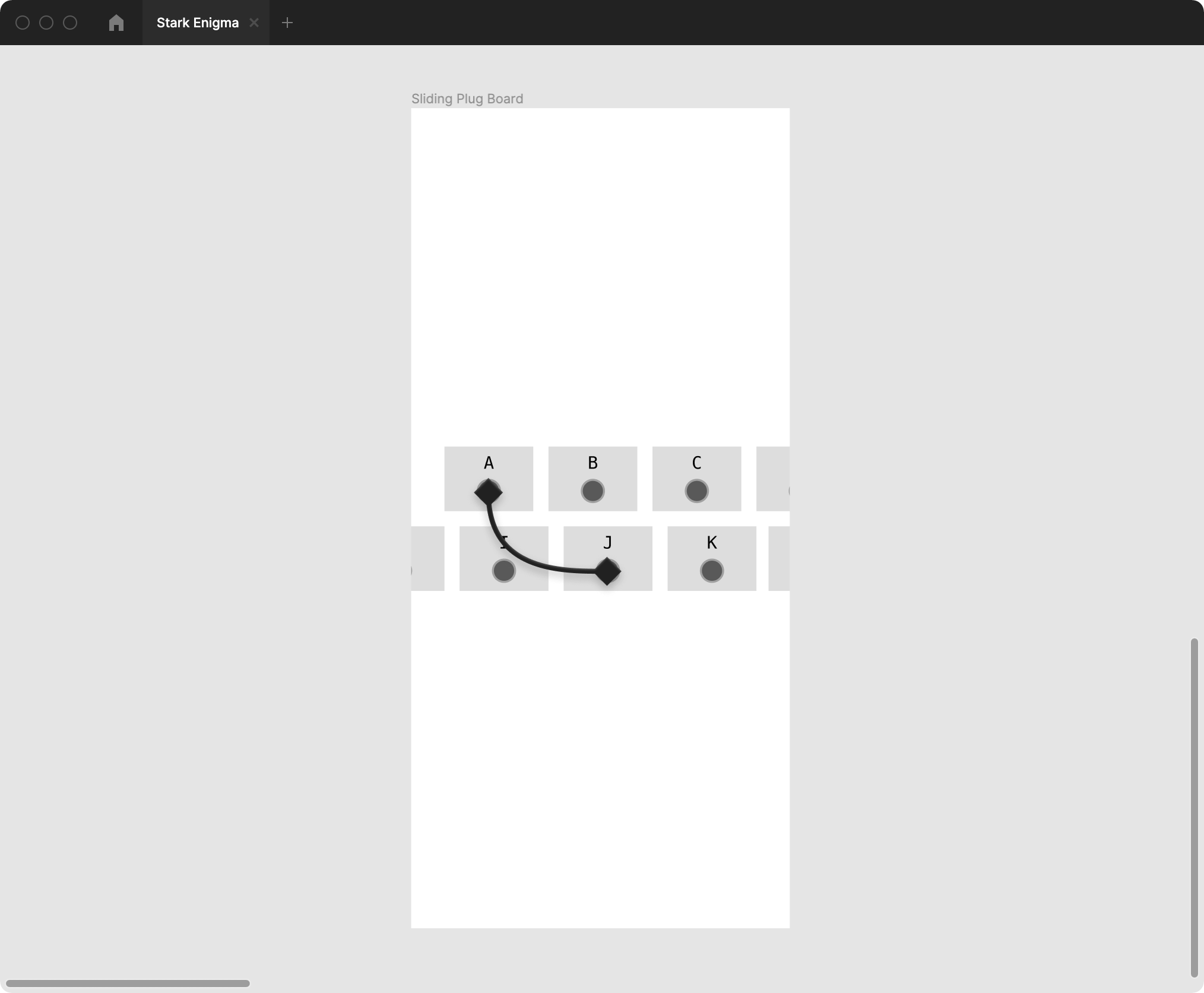 Concept two: a sliding plugboard.